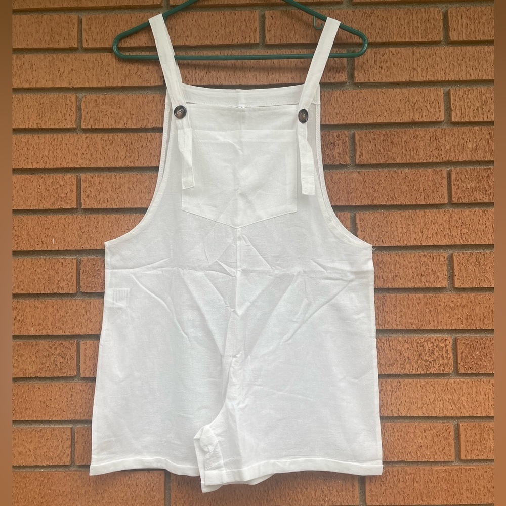 Women's Cream Jumpsuit Romper - Picture 3 of 12